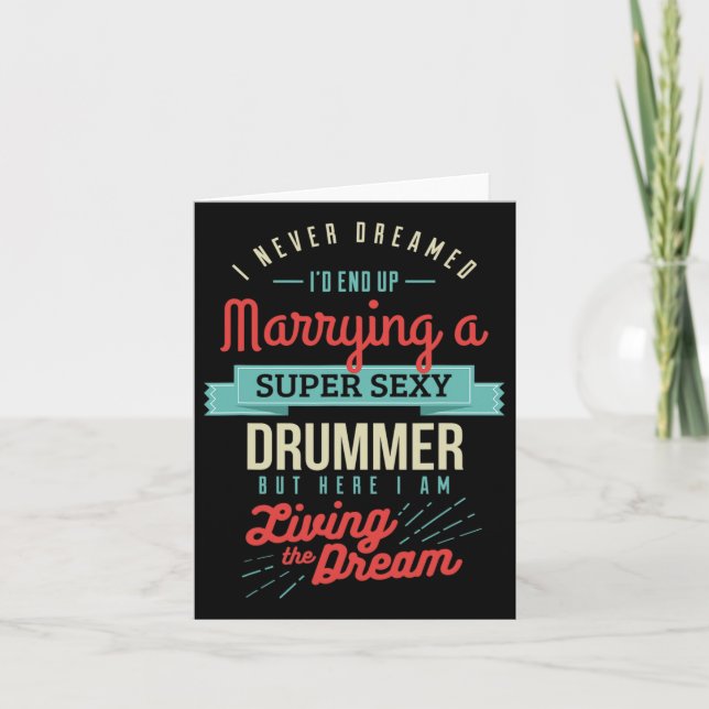 Carte Cadeaux pour conjoint marié à un batteur (Devant)
