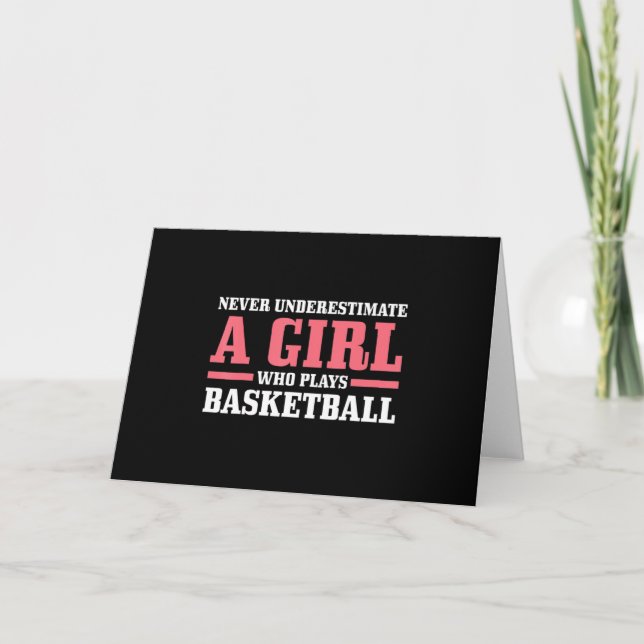 Carte Cadeaux pour Filles et Garçons de Basketball (Devant)