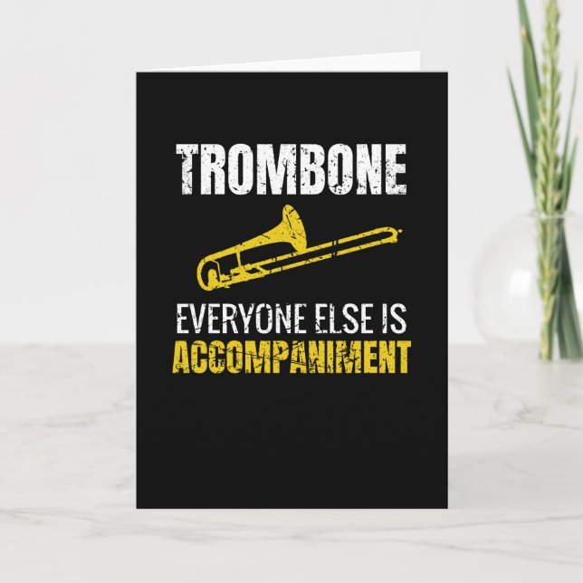 Carte Cadeaux Pour Trombone Player| Trombonite Trombone (Devant)