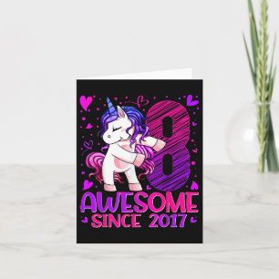 Carte Cadeaux Unicorne 8 Ans Pour Filles 8e Anniversaire