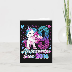 Carte Cadeaux Unicorne 9 Ans Pour Filles 9e Anniversaire