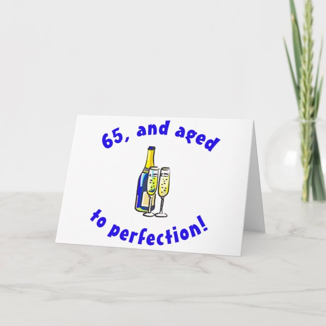 Carte Cadeaux vintages de sac de 65e anniversaire (Devant)