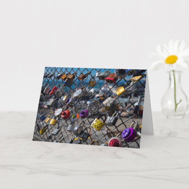 Carte Cadenas d'amour Chéri (Petite plante)