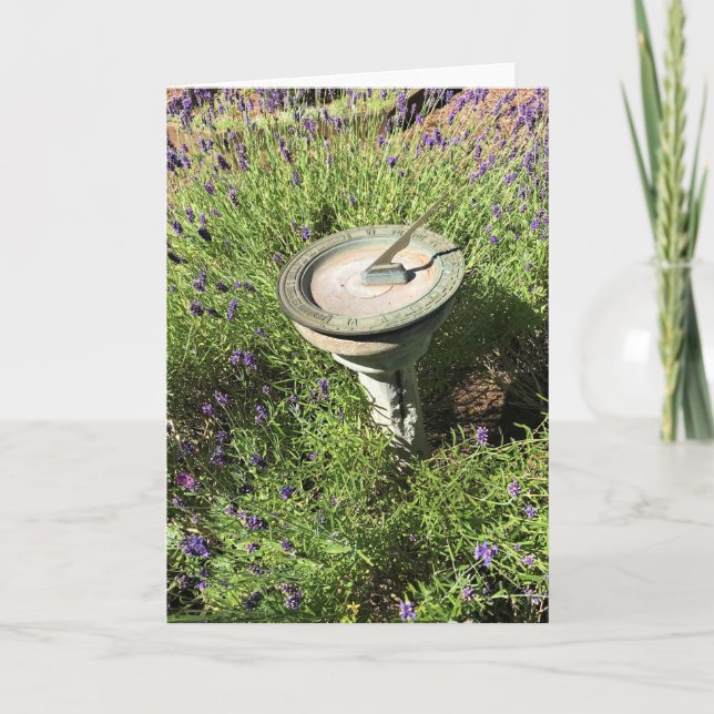 Carte Cadran solaire en Lavender (Devant)