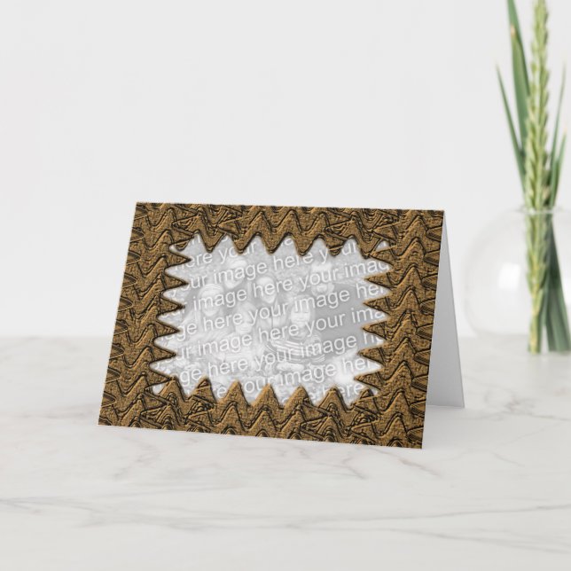 Carte Cadre abstrait en bronze de photo (Devant)