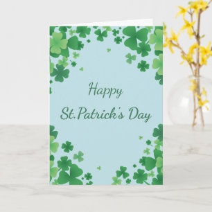 Carte Cadre de trèfle minimaliste de la Saint-Patrick