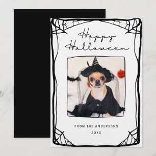 Carte Cadre dessiné à la main Bonne fête d'Halloween Pho