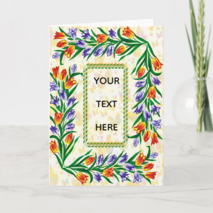 Carte cadre floral