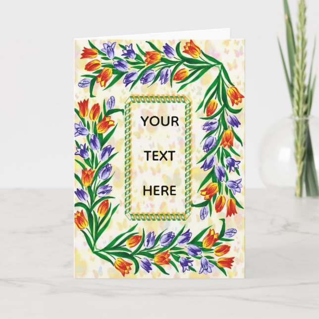 Carte cadre floral (Devant)