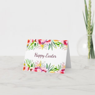 Carte Cadre floral aquarelle de printemps personnalisé