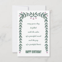 Cadre Floral Inspiration Mindful Joyeux Anniversai