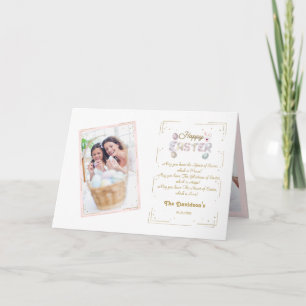 Carte Cadre Parties scintillant Or de luxe photo Happy P