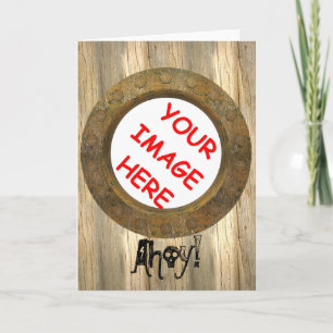 Carte cadre photo bull'oeil