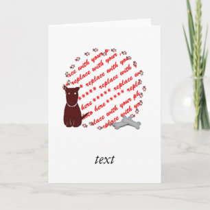 Carte Cadre photo Empreintes de pattes de chien