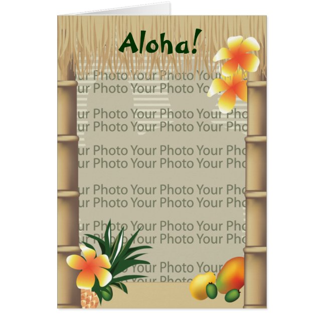 Carte-cadre photo Hawaiian Tropical Tiki Hut Aloha (Devant)