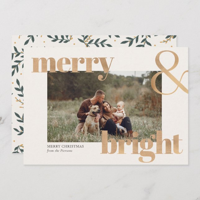 Carte Cadre photo or simple et élégant Noël (Créateur téléchargé)