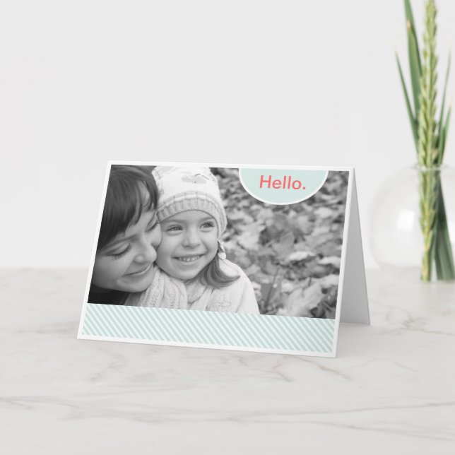 Carte cadre photo Pastel Stripe (Devant)