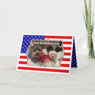 Carte Cadre photo personnalisé USA American Flag Patriot