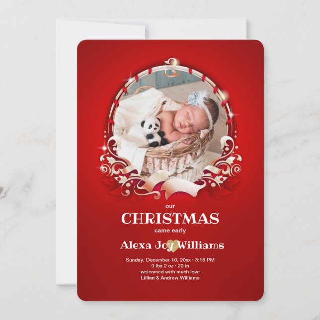 Carte Cadre Photo Rouge (Devant)