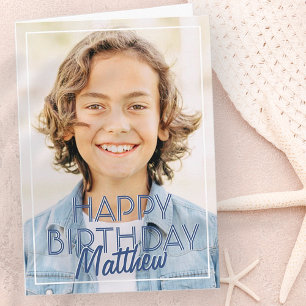 Carte Cadre simple moderne Photo personnalisée Accueil A