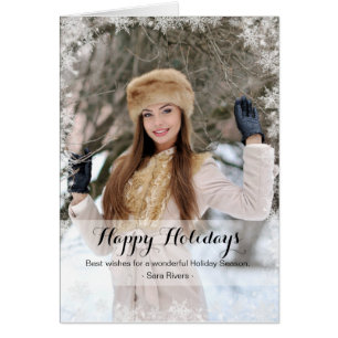 Carte cadre Snowflakes