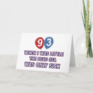Carte Cadres d'anniversaire de 93 ans en mer morte