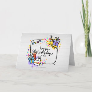 Carte Cadres d'anniversaire (Photo facultative)