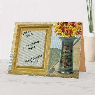 Carte Cadres photo personnalisables Vase de ventilateur
