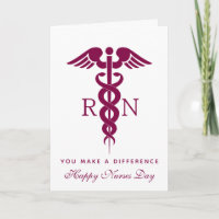 Caducée d'infirmière médicale rouge rouge