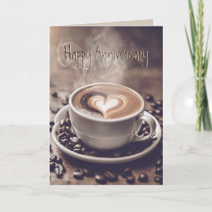 Carte Café Anniversaire Avec Coeur