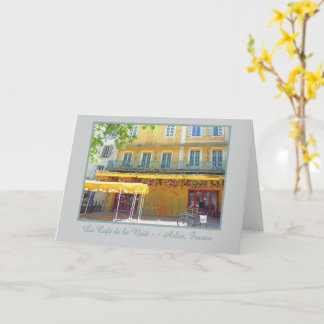 Carte "CAFE AT NIGHT IN ARLES FRANCE" Greeting Card