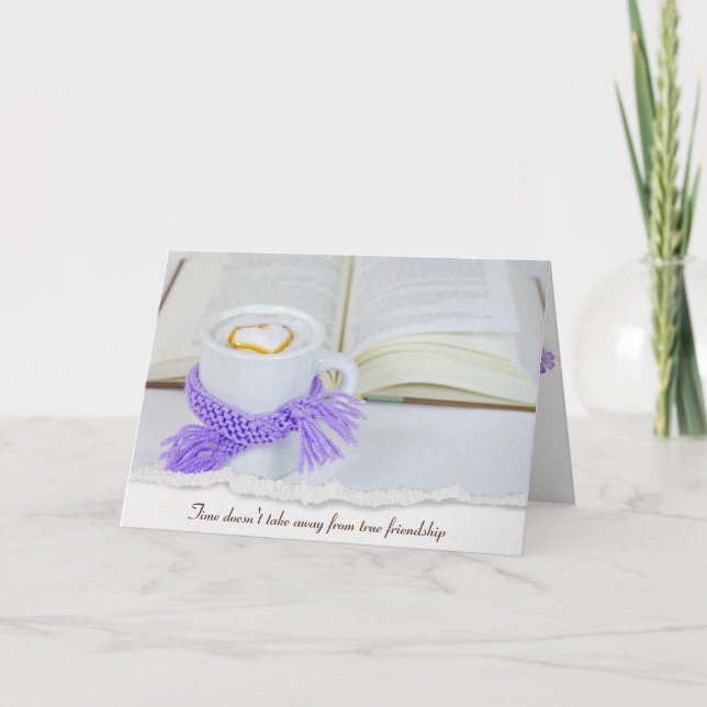 Carte Café avec livre ouvert (Devant)