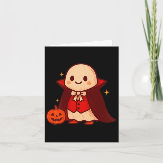 Carte Café Boire Squelette Citrouille Costume d'Hallowee (Devant)