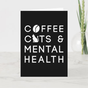 Carte Café Chats Santé mentale Anxie Boisson de café