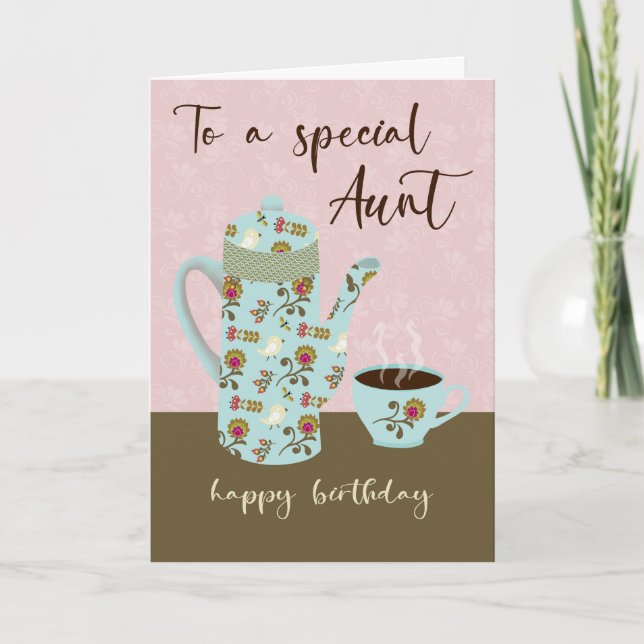 Carte Café d'anniversaire pour une tante spéciale (Devant)