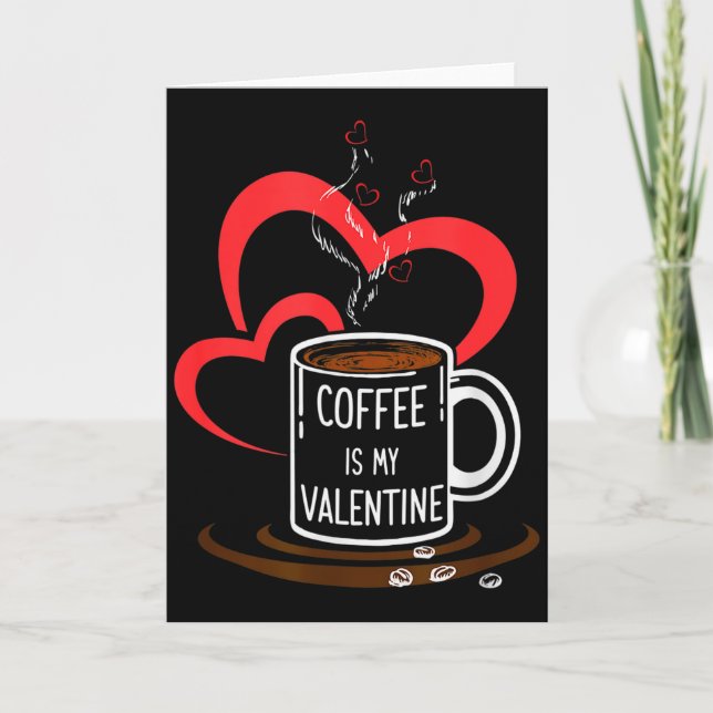 Carte Café Est Mon Valentin Femmes Hommes Couples Mari M (Devant)