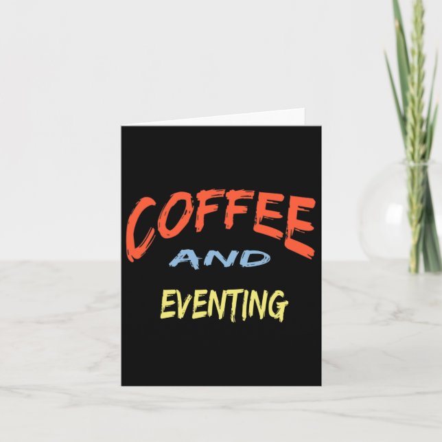 Carte Café Et Événement - Drôle Évasion Cheval Équitatio (Devant)