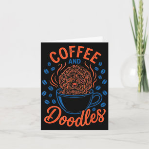 Carte Café et gribouillages drôle gribouillage chien ama