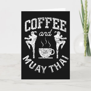 Carte Café et Muay Thai Combattant de loisir Arts martia
