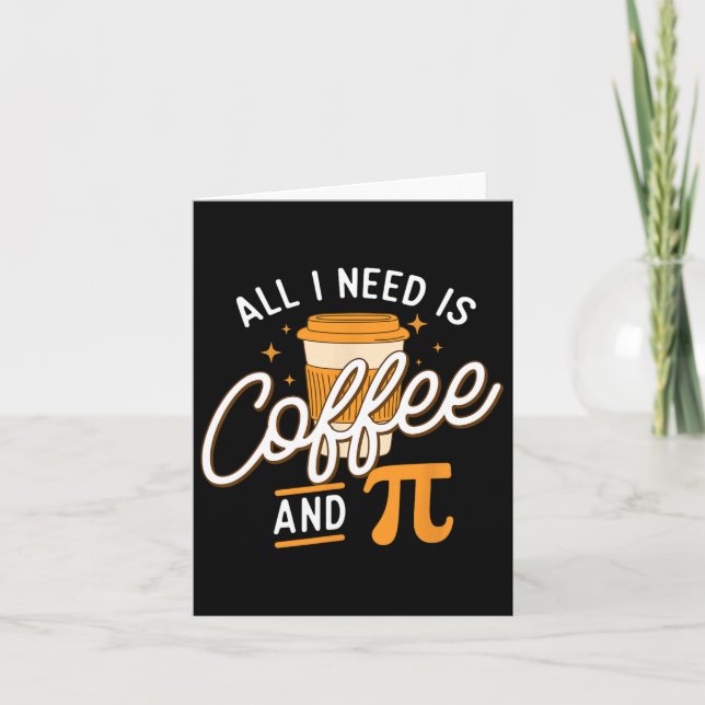 Carte Café Et Pi - Pi Day Enseignant Scientifique (Devant)