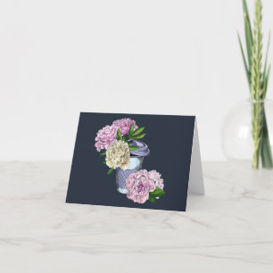 Carte Café et pivoines