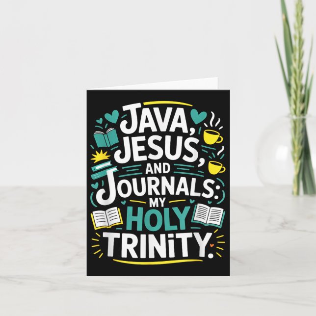Carte Café Jesus Journal Christian Book Lover (Devant)