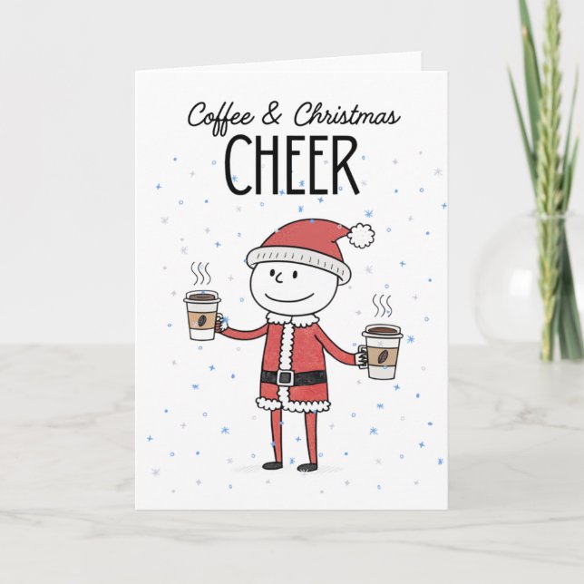 Carte Café & Joie de Noël  (Devant)