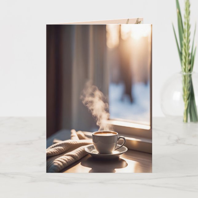 Carte Café Pensée pour Vous par la Fenêtre (Devant)