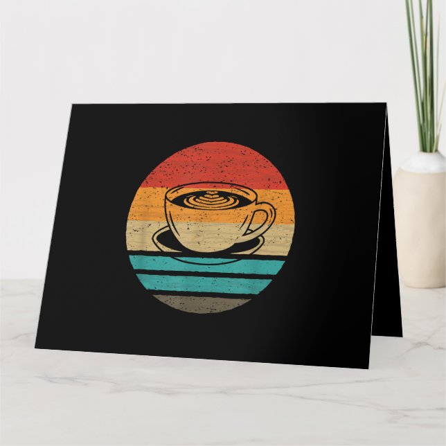 Carte Café Retro Style Vintage (Devant)