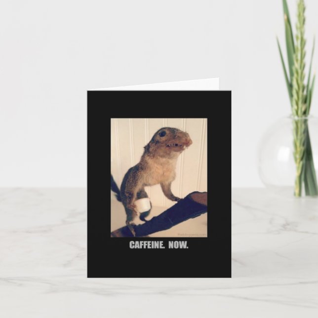 Carte Caféine. Maintenant. (Devant)