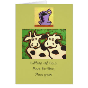 carte caféinée drôle II de vaches