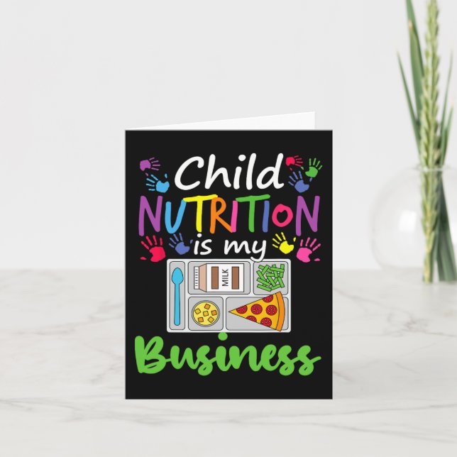 Carte Cafétéria Déjeuner Dame Enfant Nutrition Est Mon E (Devant)