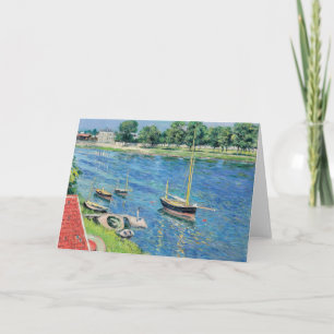 Carte Caillebotte - La Seine à Argenteuil, Bateaux à l'a