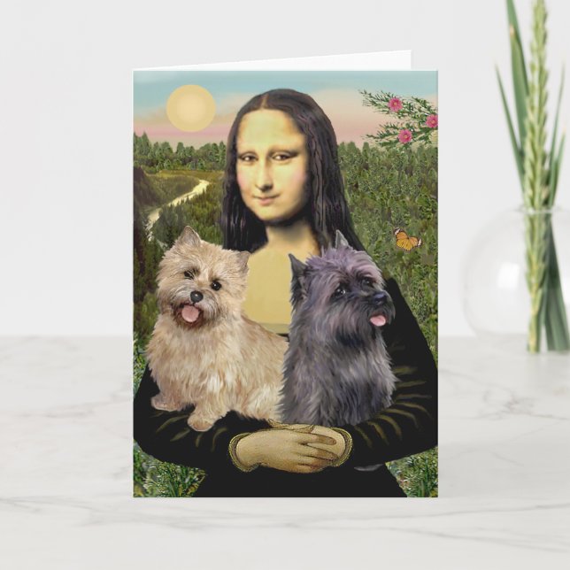 Carte Cairn Terrier Pair - Mona Lisa (Devant)